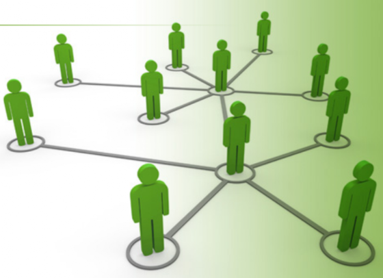 Netzwerk mit Personen Personen im Netzwerk